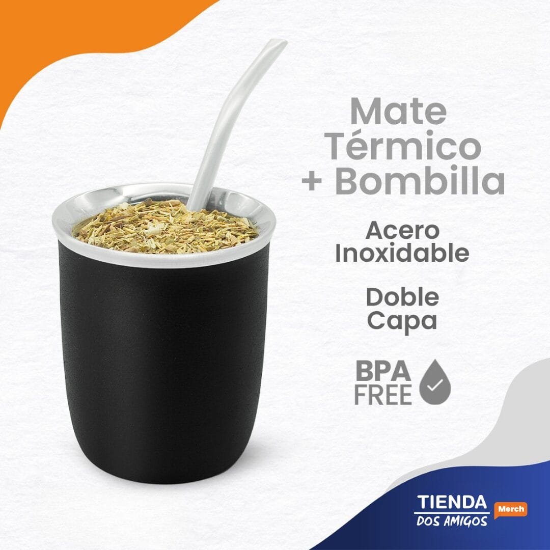 Mate viajero y set latas