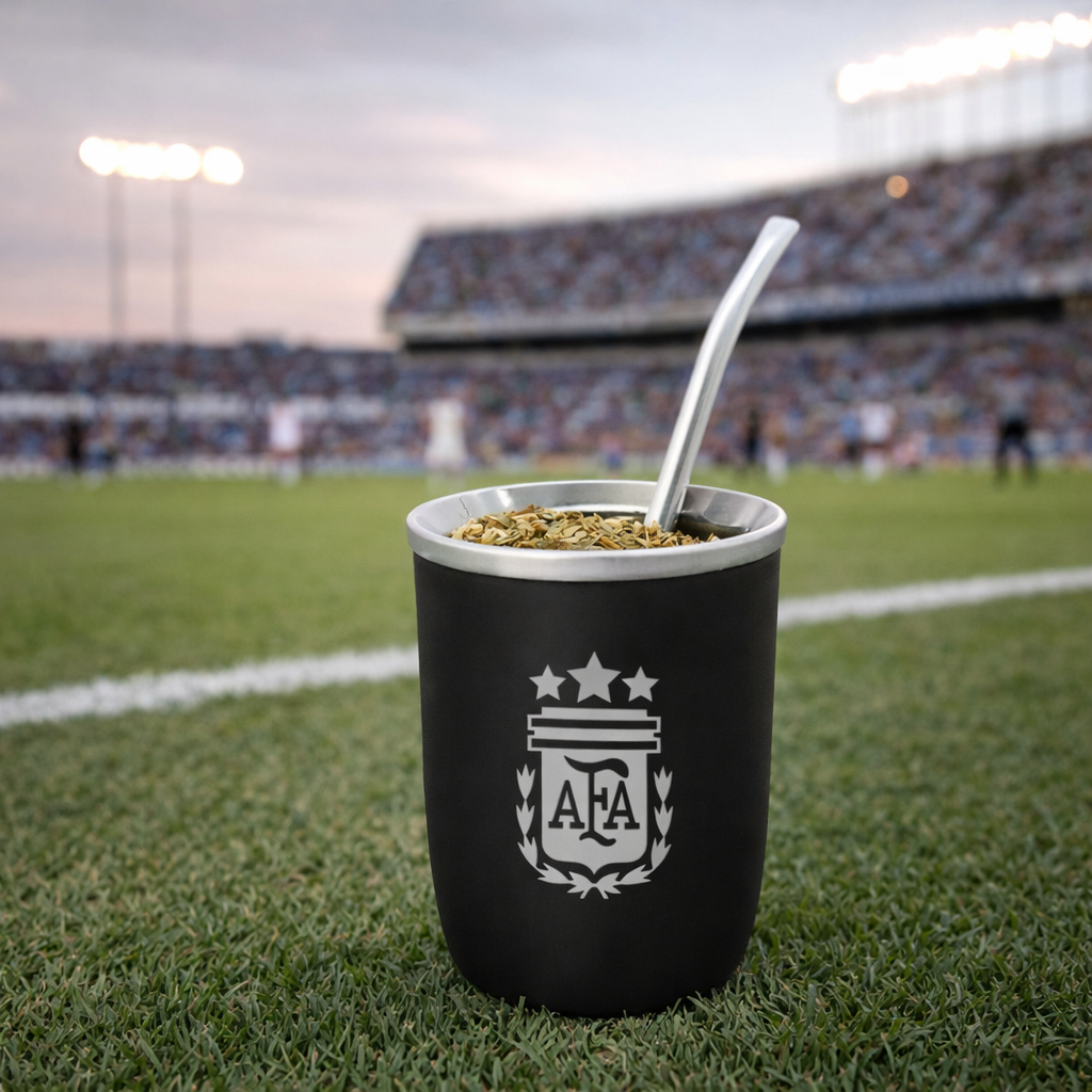 Mate térmico clubes fútbol doble grabado