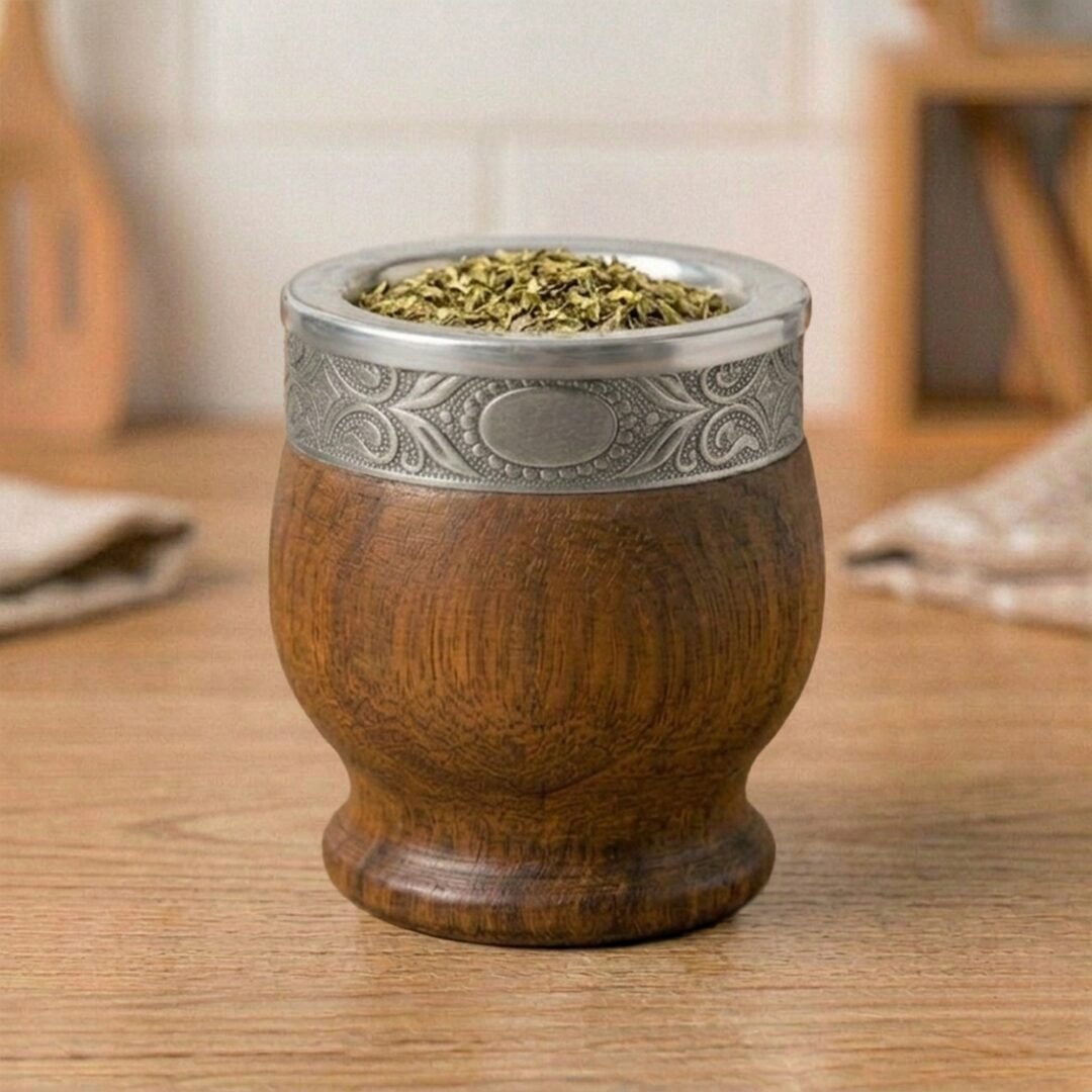 Mate imperial algarrobo fleje alpaca